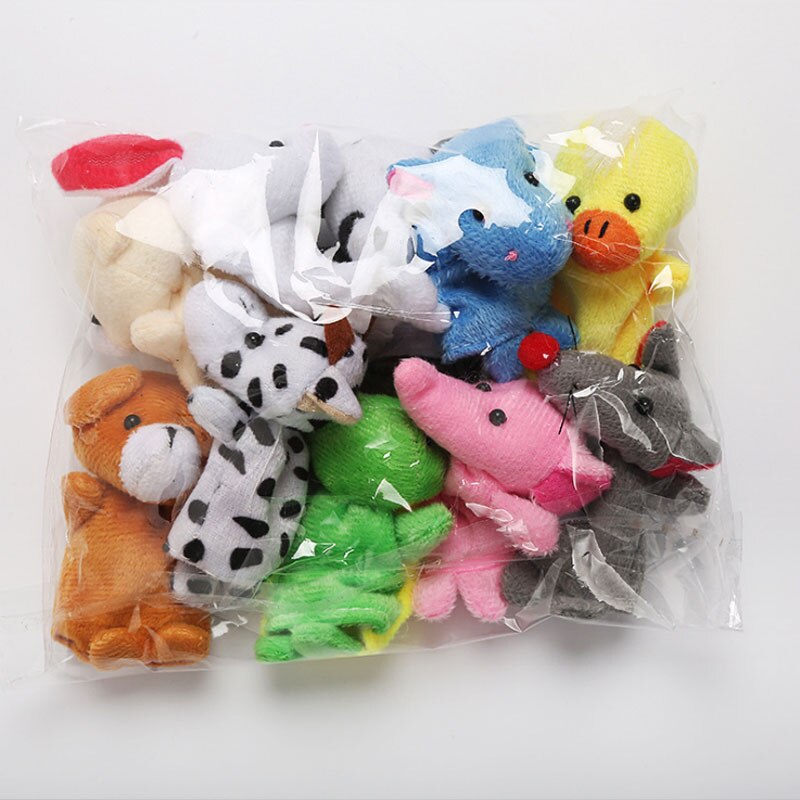 Finger puppet double-layer animal hand puppet, with feet to tell baby stories, a good helper for plush toys