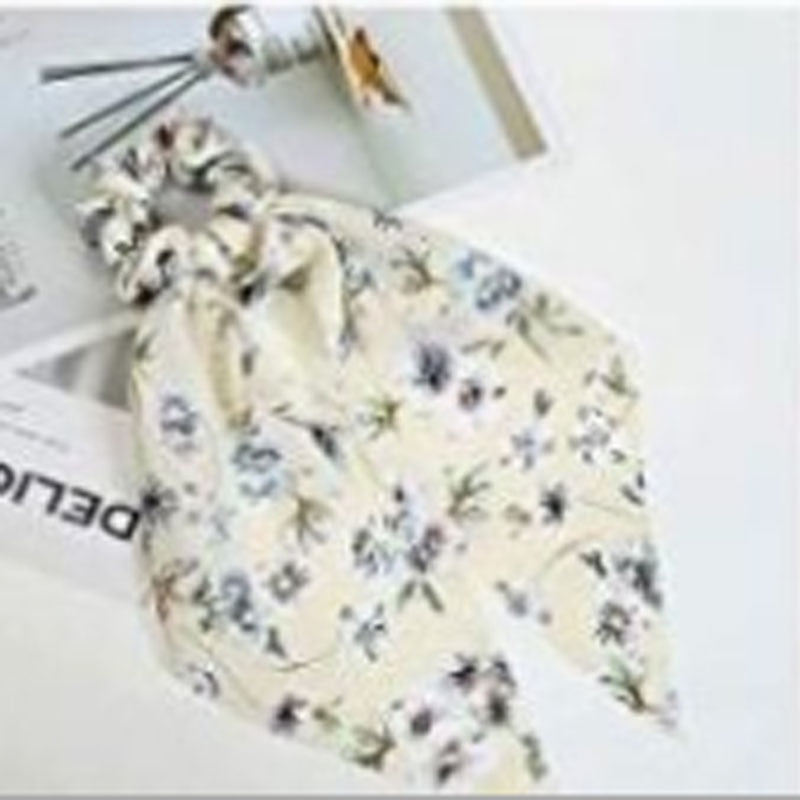 Ladies flower print bow headband