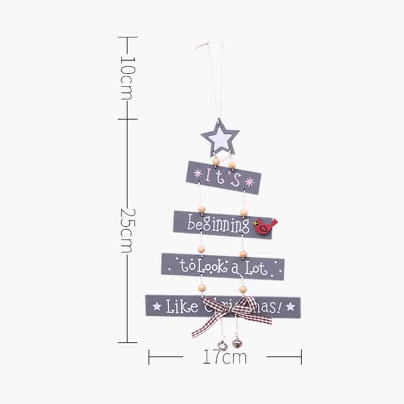 New Christmas Ornaments Christmas Tree Shape Pendant Color Letter Pendant Creative Tree Shape Pendant